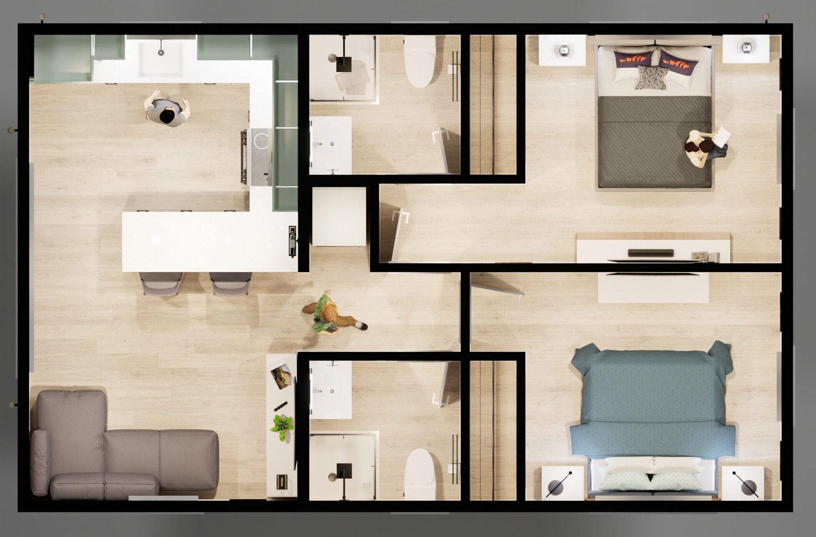 15. the aven 700 sq ft [2x2]